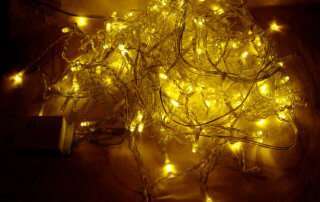 Штора-гирлянда с Алиэкспресс теплый белый